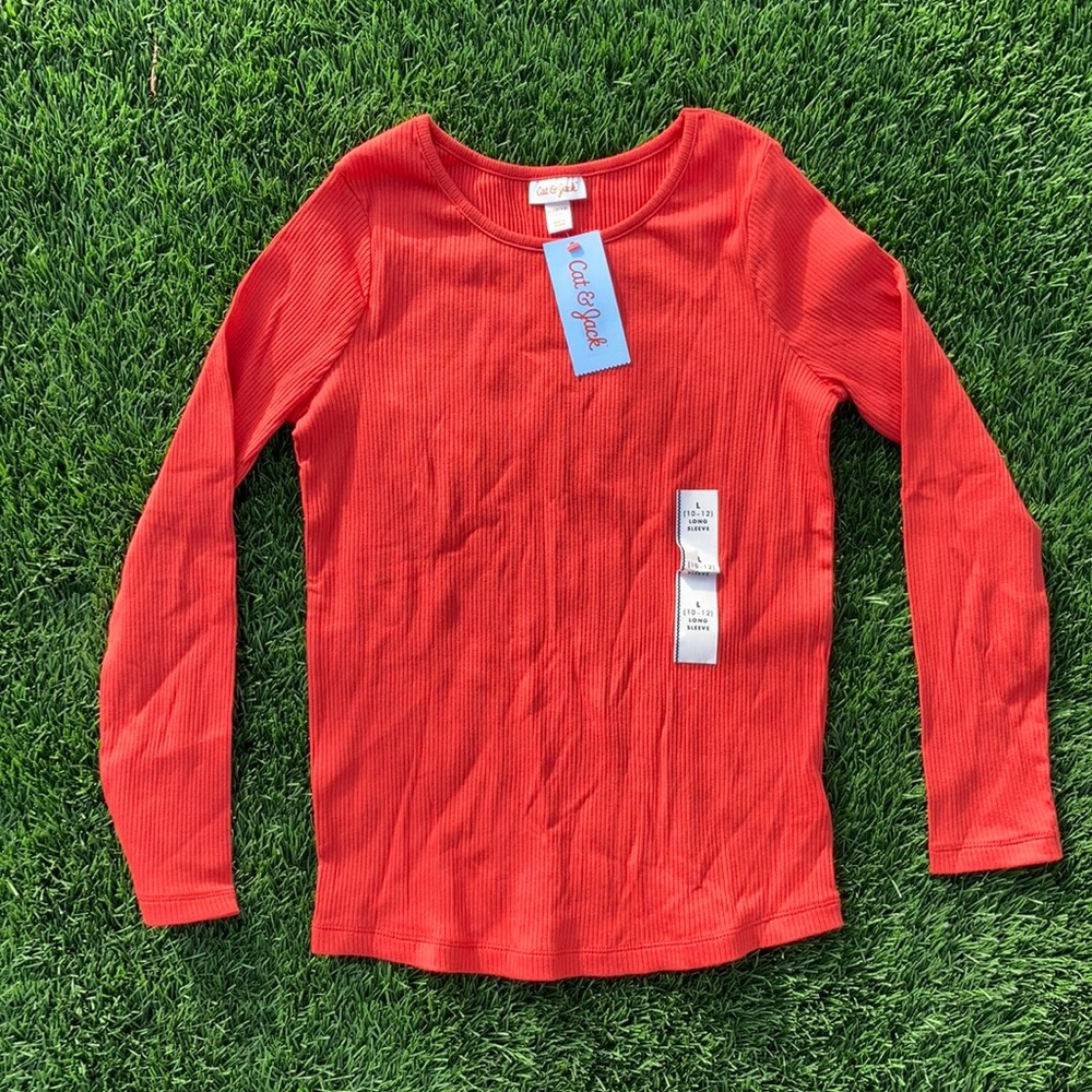 Cat & Jack Long Sleeve ribbed // Girl’s Sz L 10-12